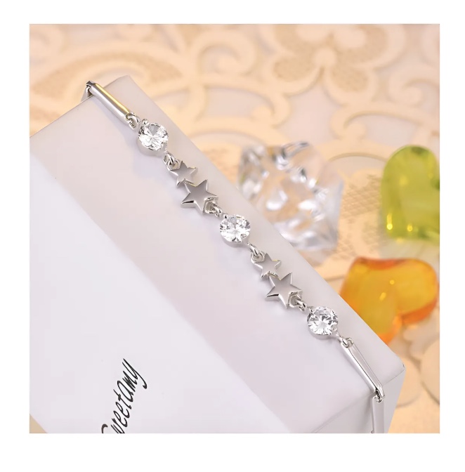 PULSERA AJUSTABLE ESTRELLAS CIRCON - 5