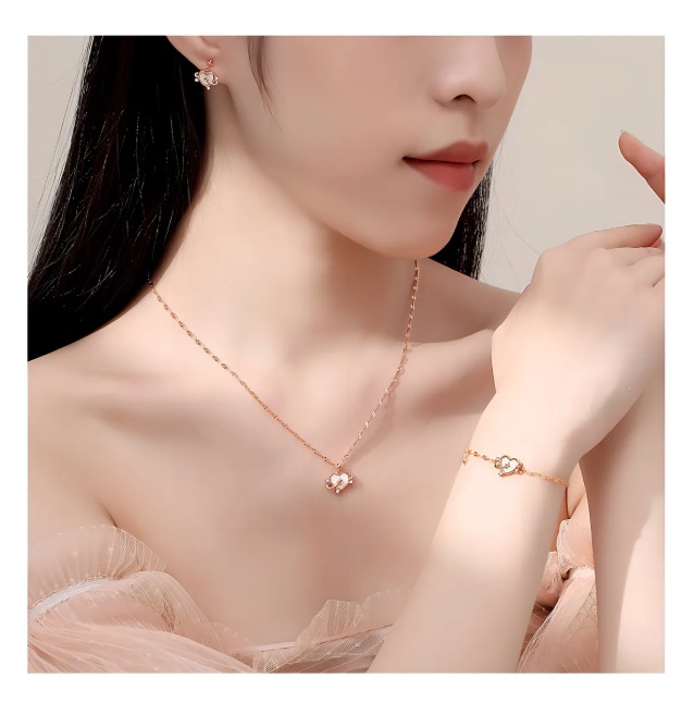 PULSERA AJUSTABLE PLATA NACAR CIRCON ORO ROSA - 3