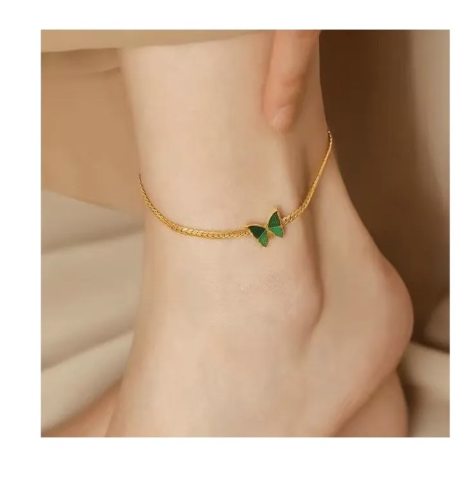 TOBILLERA MARIPOSA ENCHAPADO ORO 18K - 5