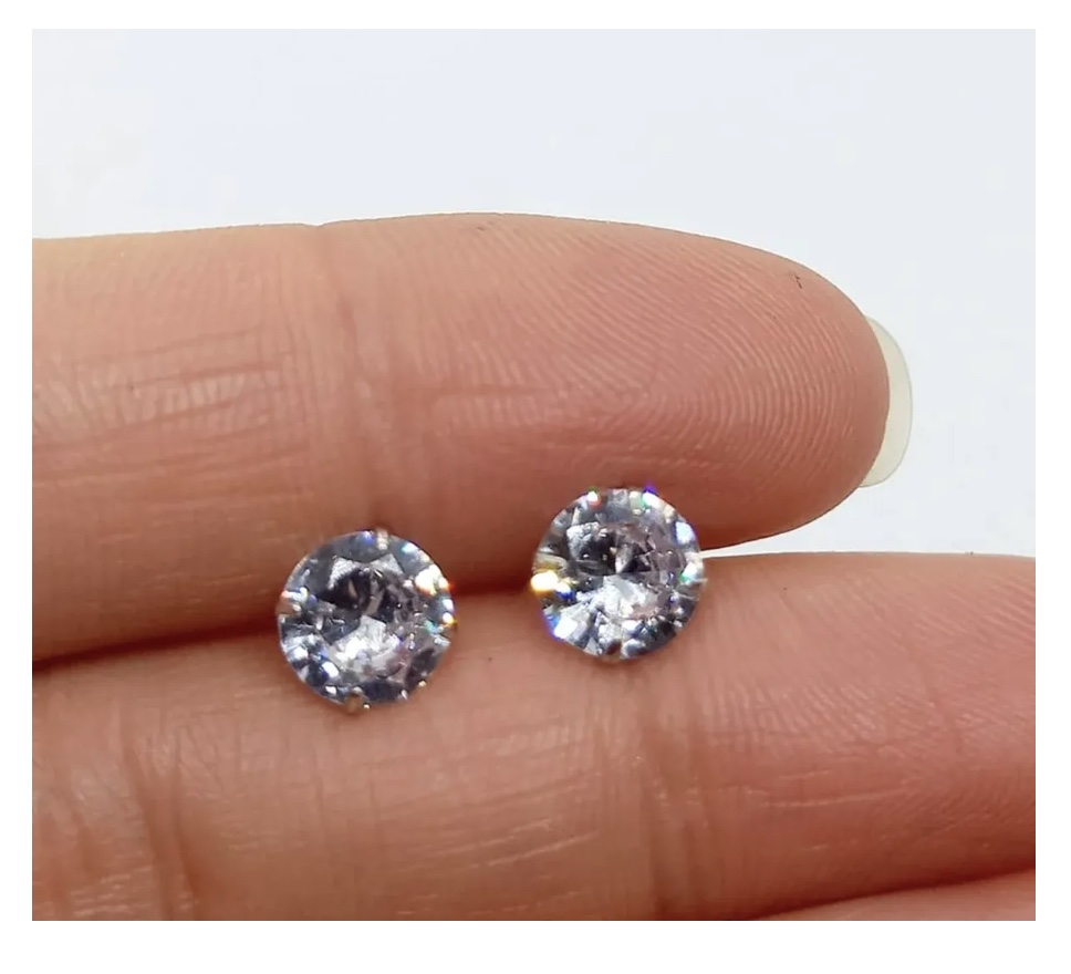 AROS PLATA FINA CIRCON BRILLANTE - 1