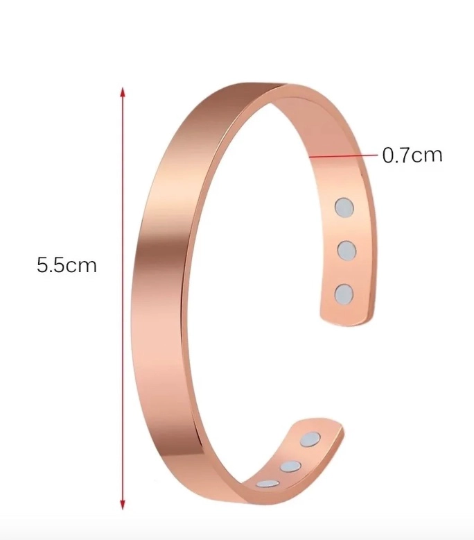 PULSERA COBRE BRAZALETE AJUSTABLE - 2