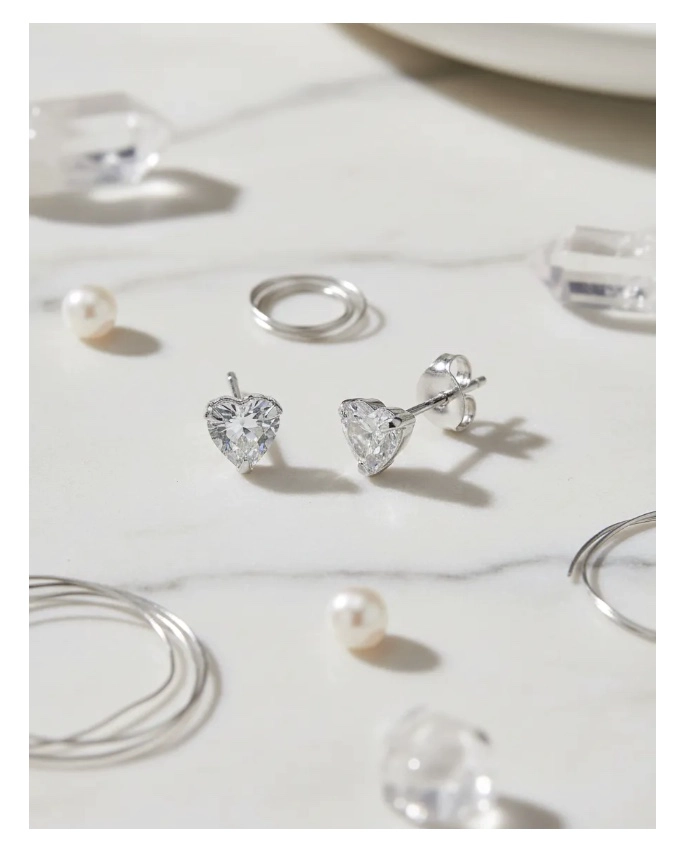 AROS PLATA FINA CIRCON MUJER O NIÑA - 1