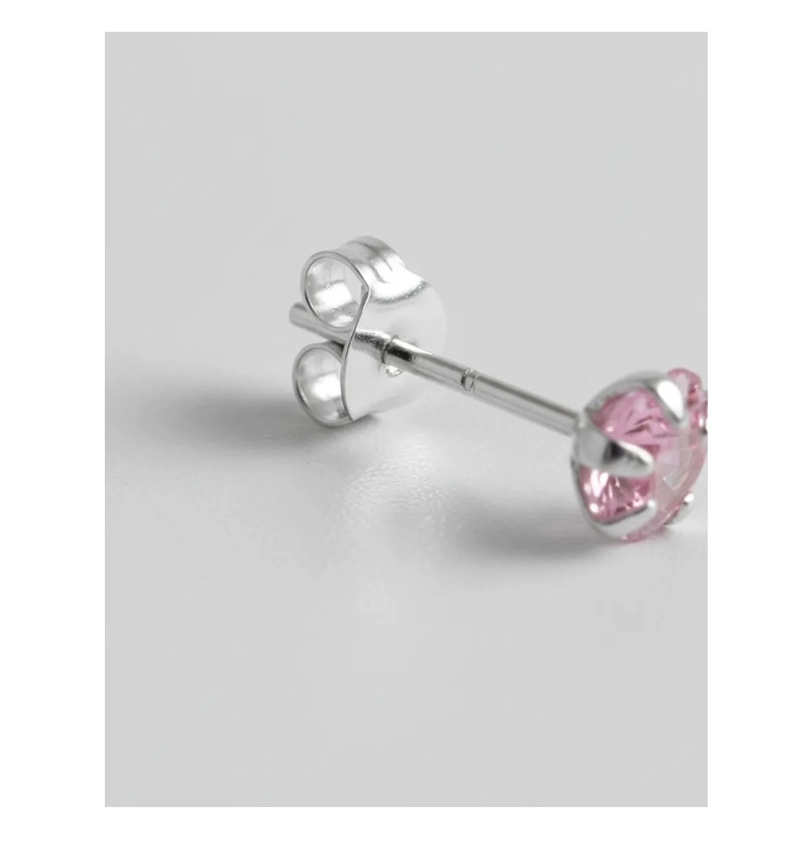 AROS PLATA FINA CIRCON MUJER O NIÑA - 5
