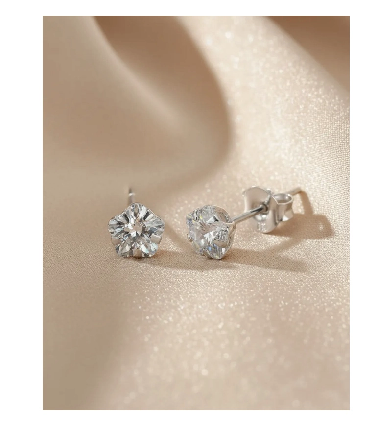AROS PLATA FINA CIRCON MUJER O NIÑA - 2