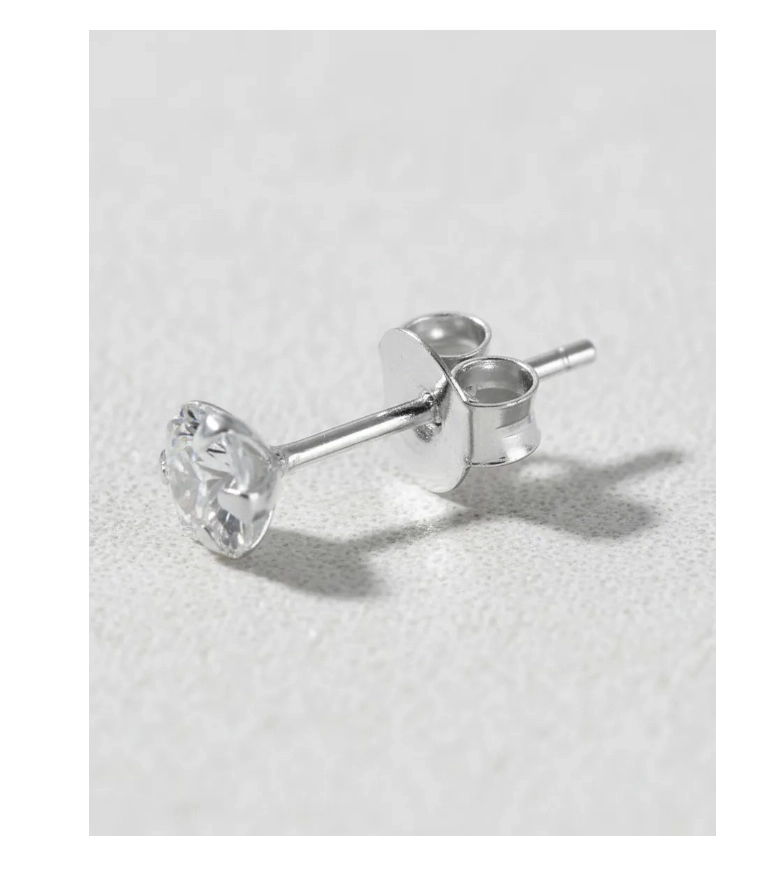AROS PLATA FINA CIRCON MUJER O NIÑA - 3