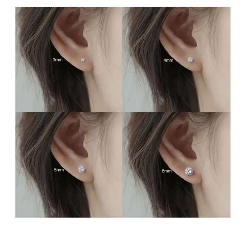 AROS PLATA FINA CIRCON MUJER O NIÑA - 5
