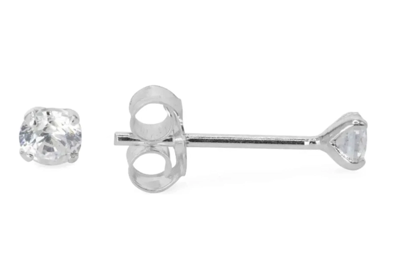 AROS PLATA FINA CIRCON MUJER O NIÑA - 2