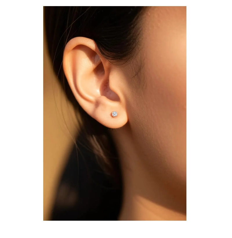 AROS PLATA FINA CIRCON MUJER O NIÑA - 3