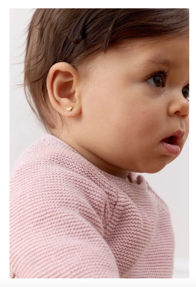 AROS PENDIENTES BEBE PLATA CON BAÑO - 3