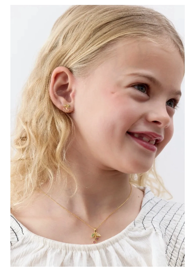 AROS CEREZA PLATA BAÑADOS ORO - 4