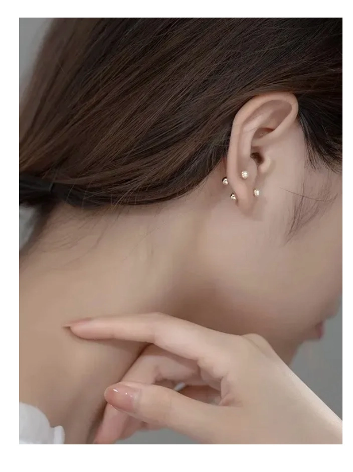 AROS (18K) PARA BEBE ATORNILLADOS DORADO - 3