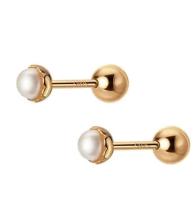 AROS (18K) PARA BEBE ATORNILLADOS DORADO - 1