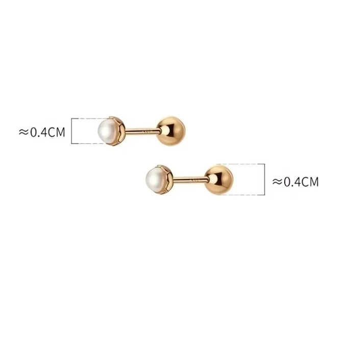 AROS (18K) PARA BEBE ATORNILLADOS DORADO - 4