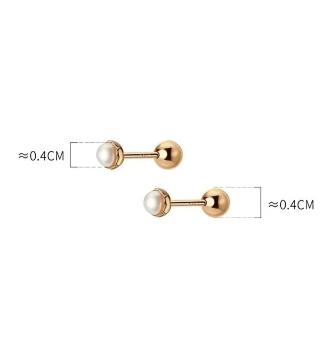 AROS (18K) PARA BEBE ATORNILLADOS DORADO - 3