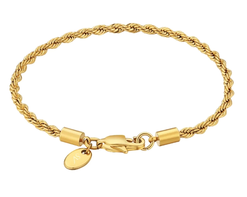 PULSERA ROPE ORO 3MM - 1