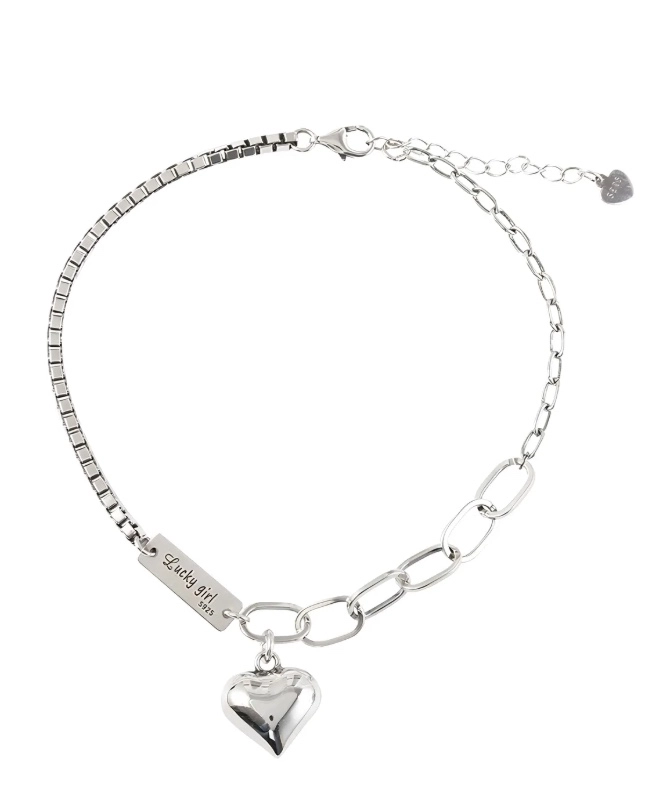 TOBILLERA MUJER CORAZON ENCHAPADO - 1
