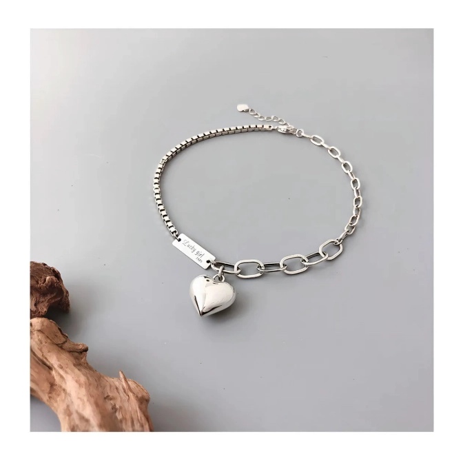 TOBILLERA MUJER CORAZON ENCHAPADO - 3