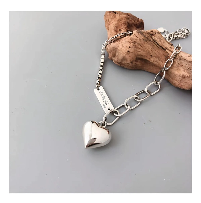 TOBILLERA MUJER CORAZON ENCHAPADO - 4