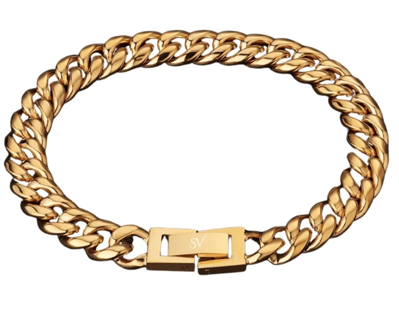 PULSERA CUBAN ORO 8MM - 1