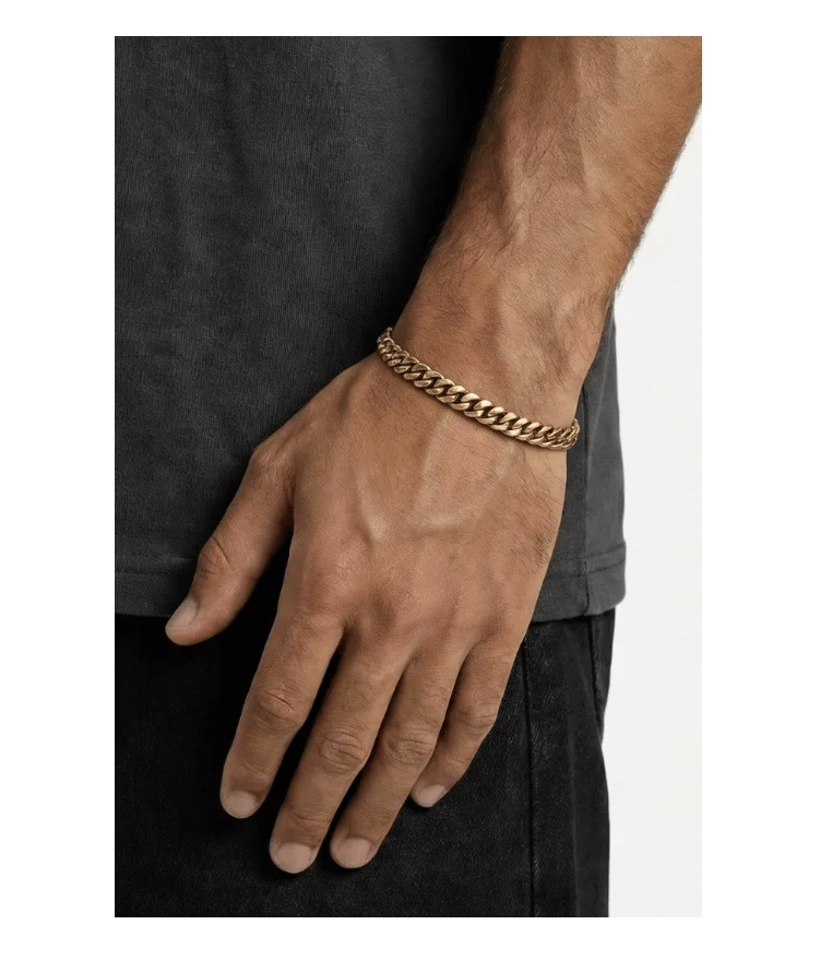 PULSERA CUBAN ORO 8MM - 2