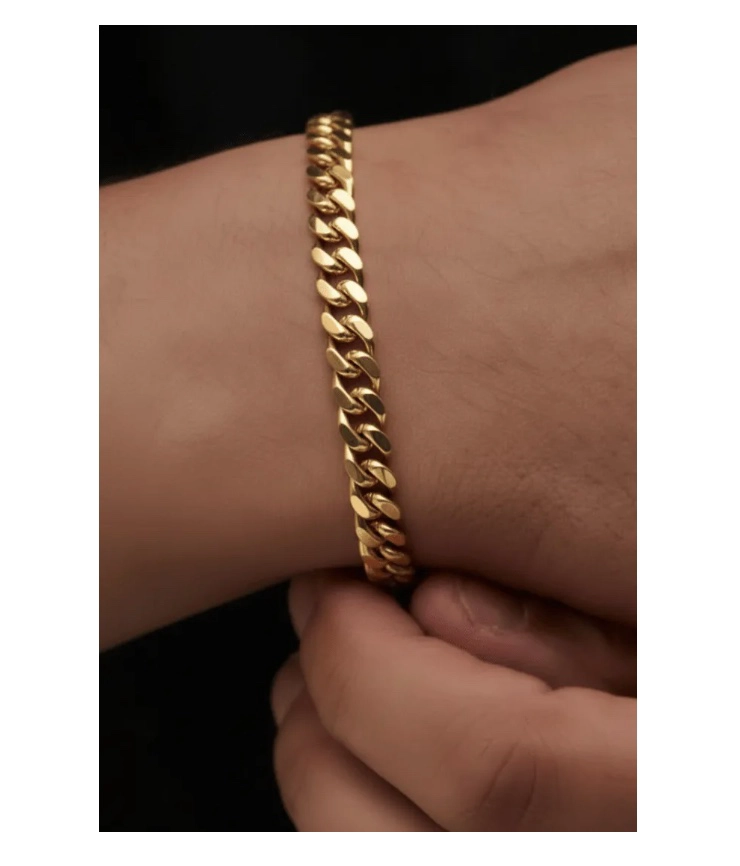 PULSERA CUBAN ORO 8MM - 3
