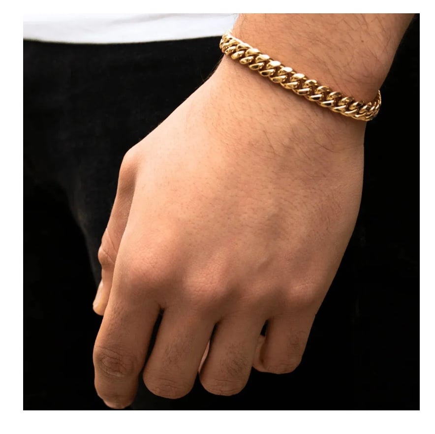 PULSERA CUBAN ORO 8MM - 4