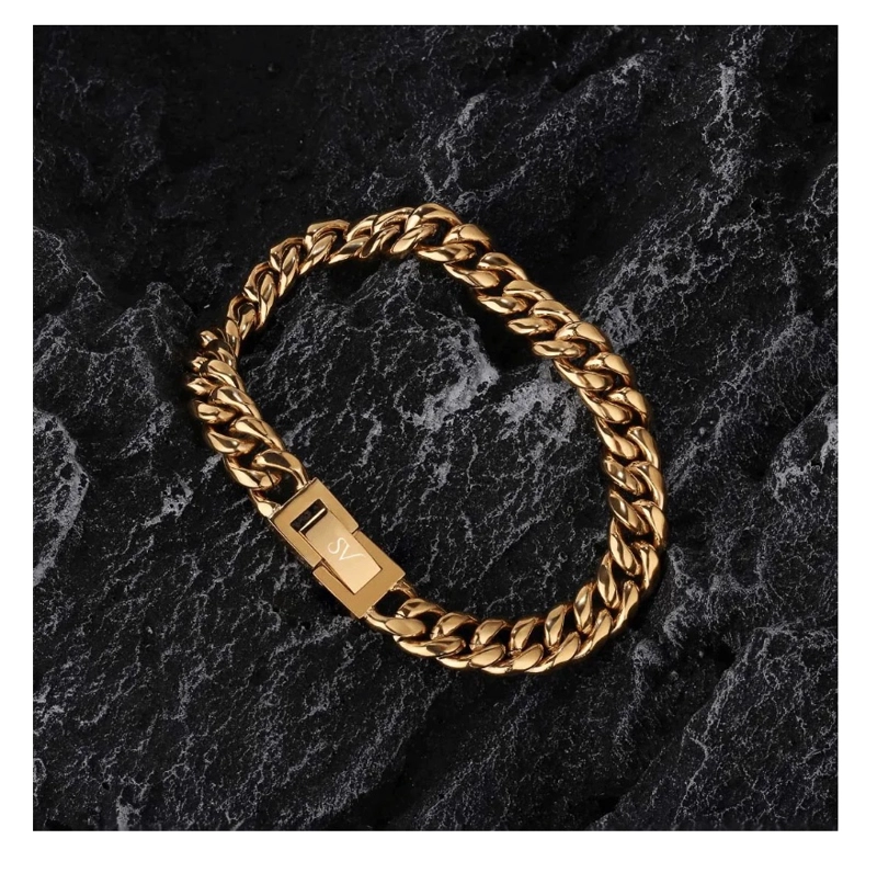 PULSERA CUBAN ORO 8MM - 5