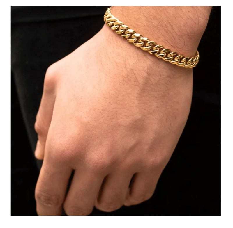 PULSERA CUBAN ORO 8MM - 7