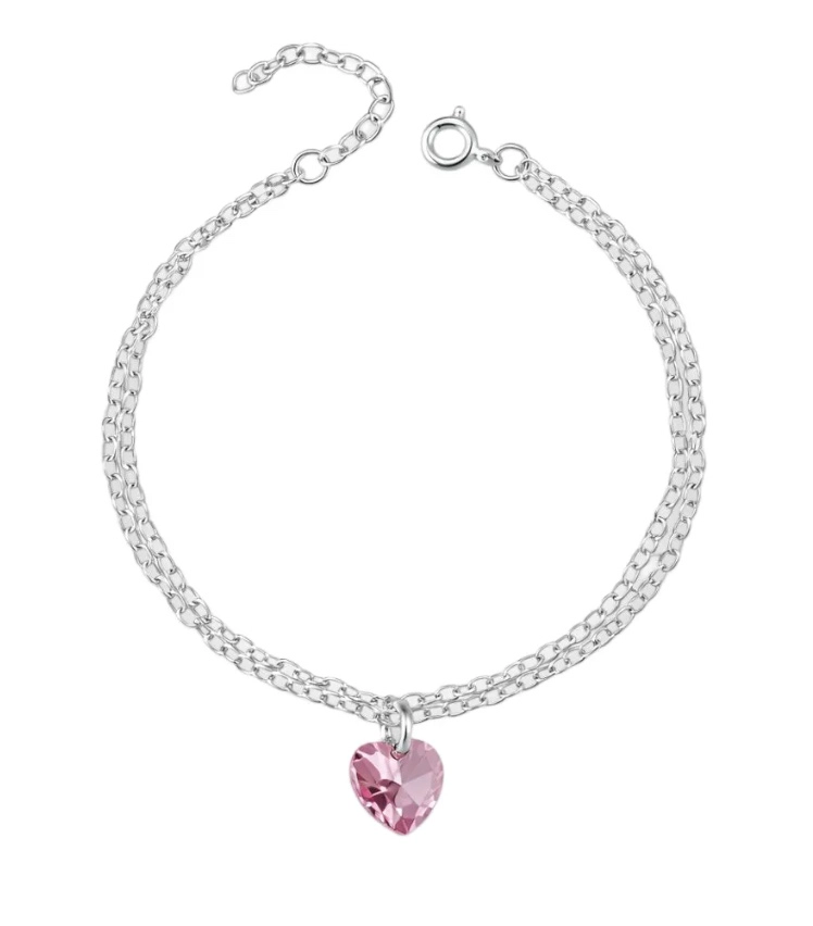 PULSERA PLATA CORAZON SWAROVSKI - 1