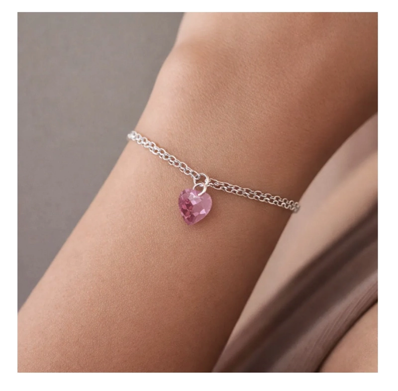 PULSERA PLATA CORAZON SWAROVSKI - 2