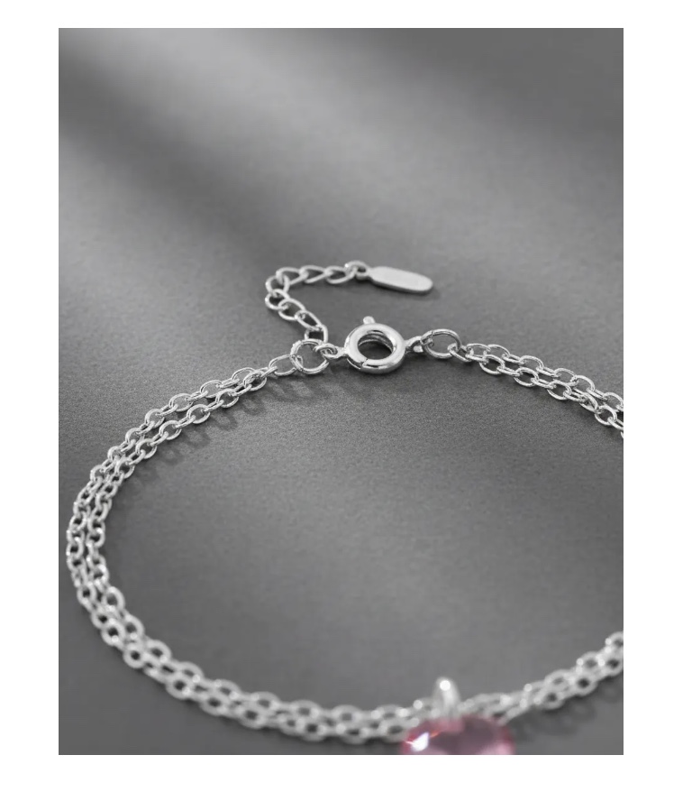 PULSERA PLATA CORAZON SWAROVSKI - 3