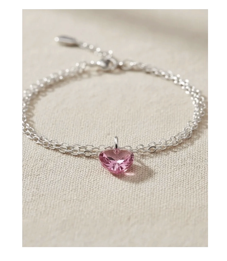 PULSERA PLATA CORAZON SWAROVSKI - 4