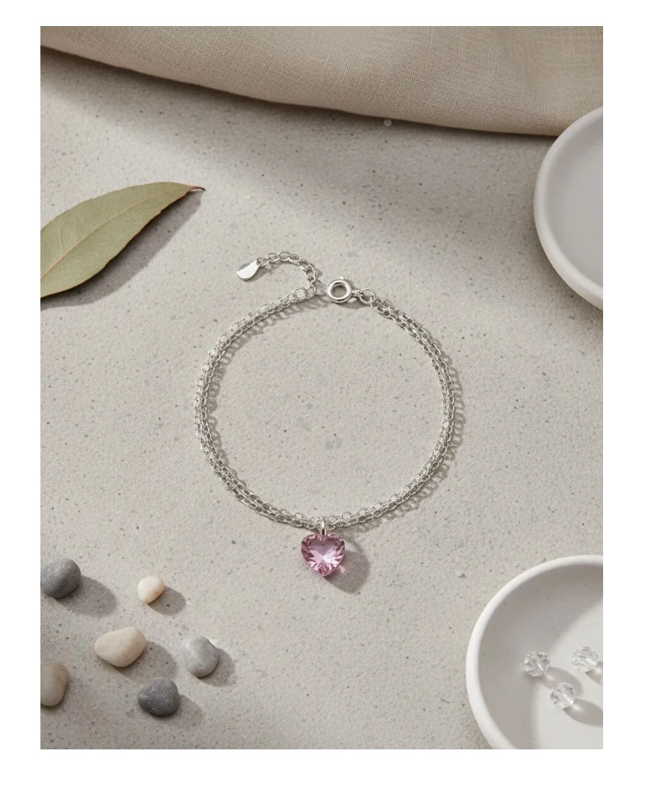 PULSERA PLATA CORAZON SWAROVSKI - 5