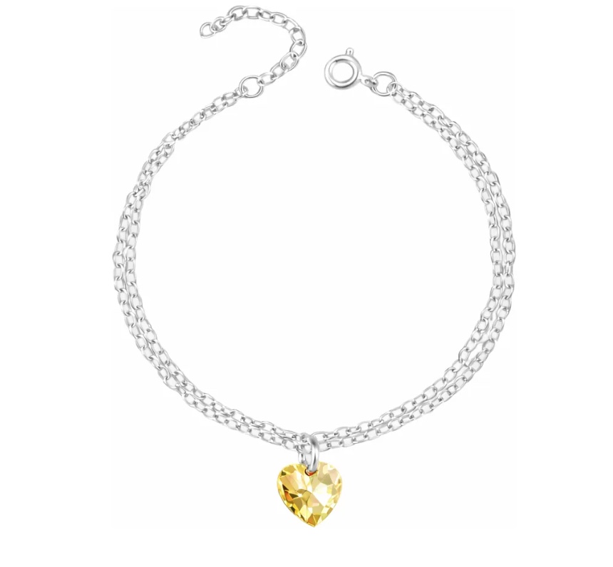 PULSERA PLATA CORAZON SWAROVSKI - 1