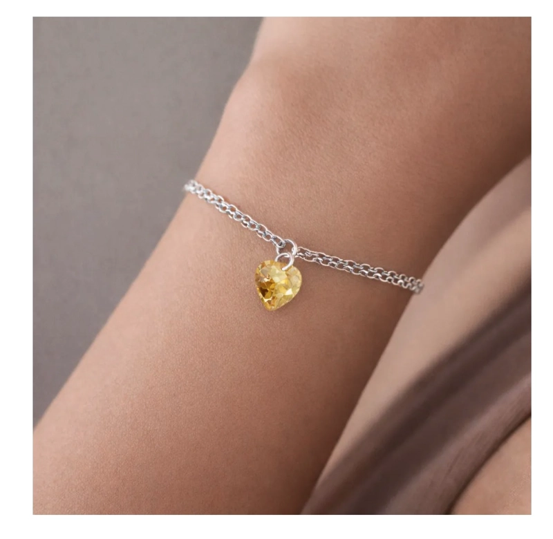 PULSERA PLATA CORAZON SWAROVSKI - 2