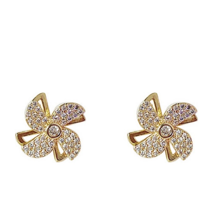 AROS PENDIENTES GIRATORIO EN ORO 14K - 1