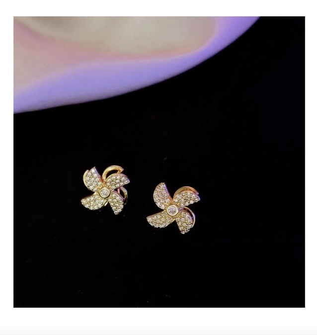 AROS PENDIENTES GIRATORIO EN ORO 14K - 2