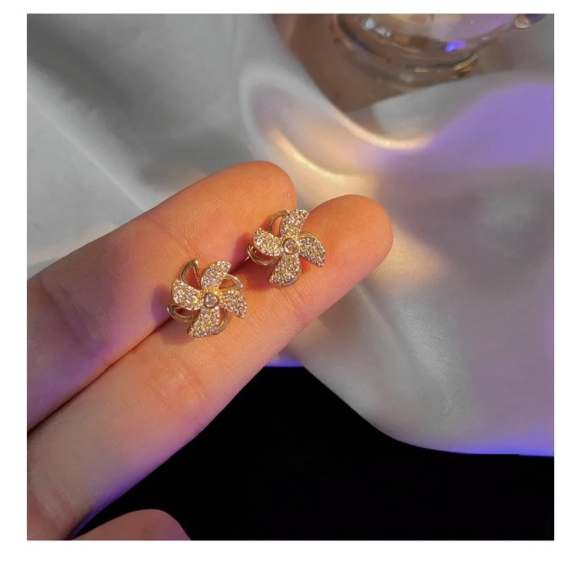 AROS PENDIENTES GIRATORIO EN ORO 14K - 3