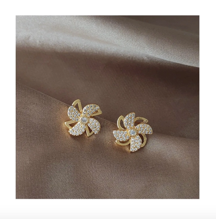 AROS PENDIENTES GIRATORIO EN ORO 14K - 4