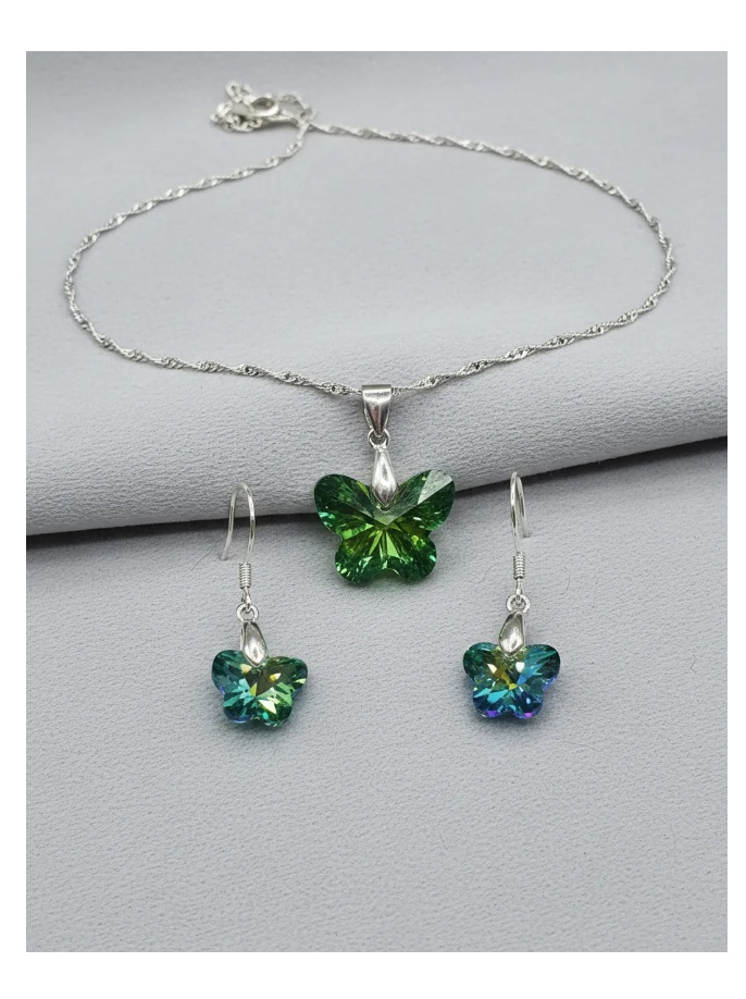 CONJUNTO COLLAR Y AROS PLATA - 2