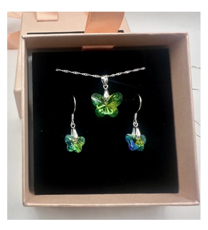 CONJUNTO COLLAR Y AROS PLATA - 4