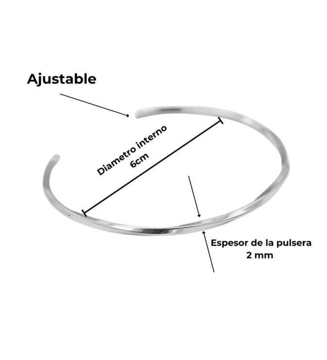 PULSERA RIGIDA FLORENCIA AJUSTABLE - 4