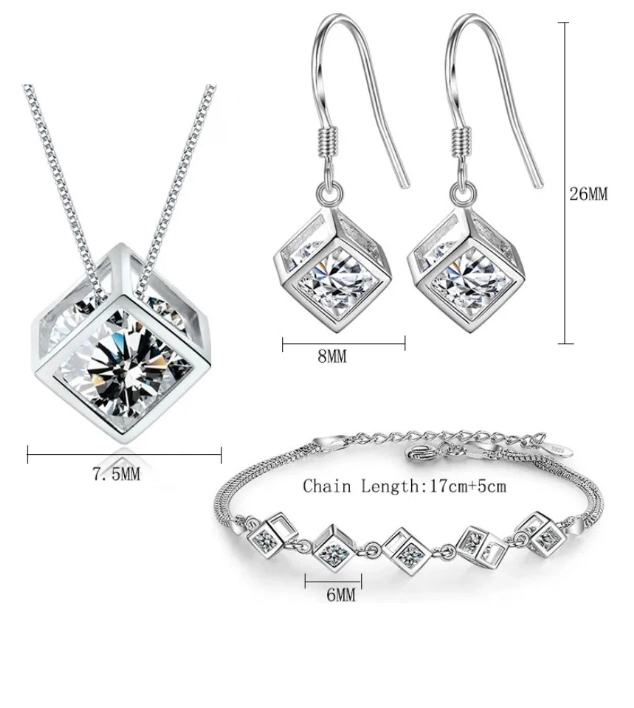 SET DE PLATA PULSERA + ACCESORIOS - 7