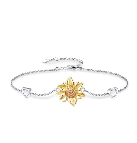 Pulsera Plata Esterlina Flor - 1