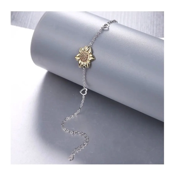 Pulsera Plata Esterlina Flor - 3