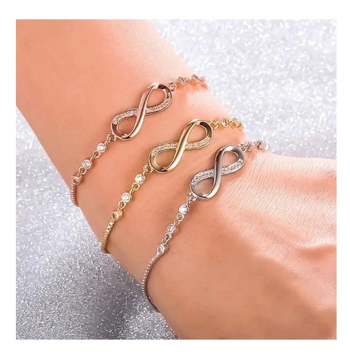 PULSERA INFINITO AJUSTABLE DE PLATA - 3