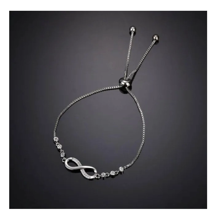 PULSERA INFINITO AJUSTABLE DE PLATA - 5