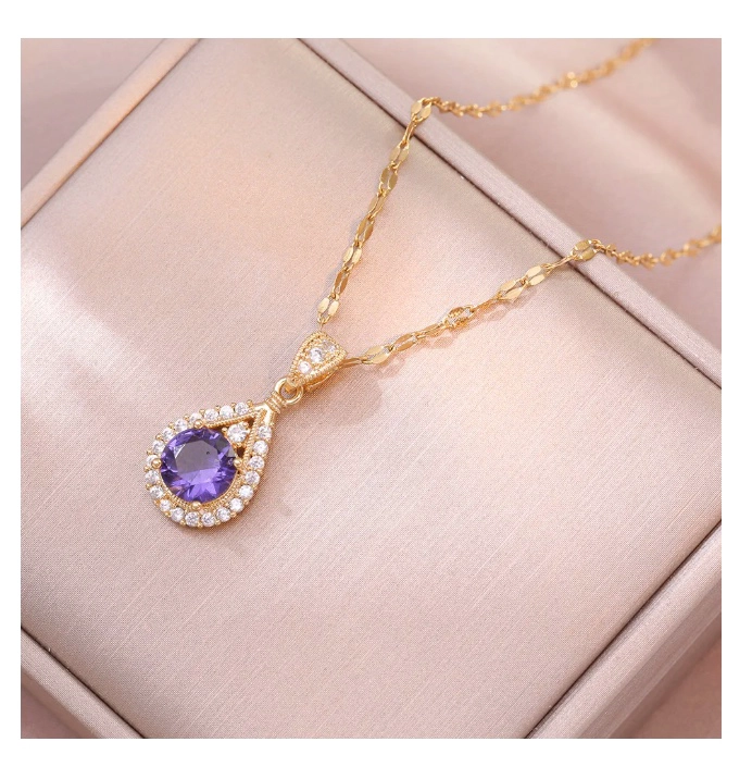 COLLAR GOTA ESPLENDOR PURPURA GALVANIZADO - 3