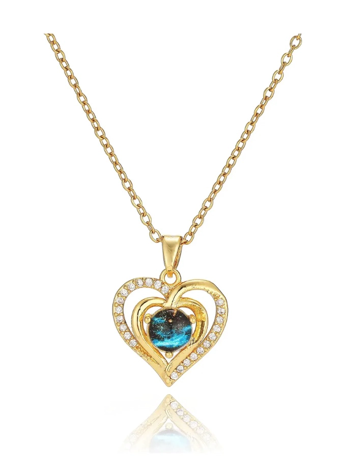 COLLAR CORAZON GALAXIA GALVANIZADO - 1