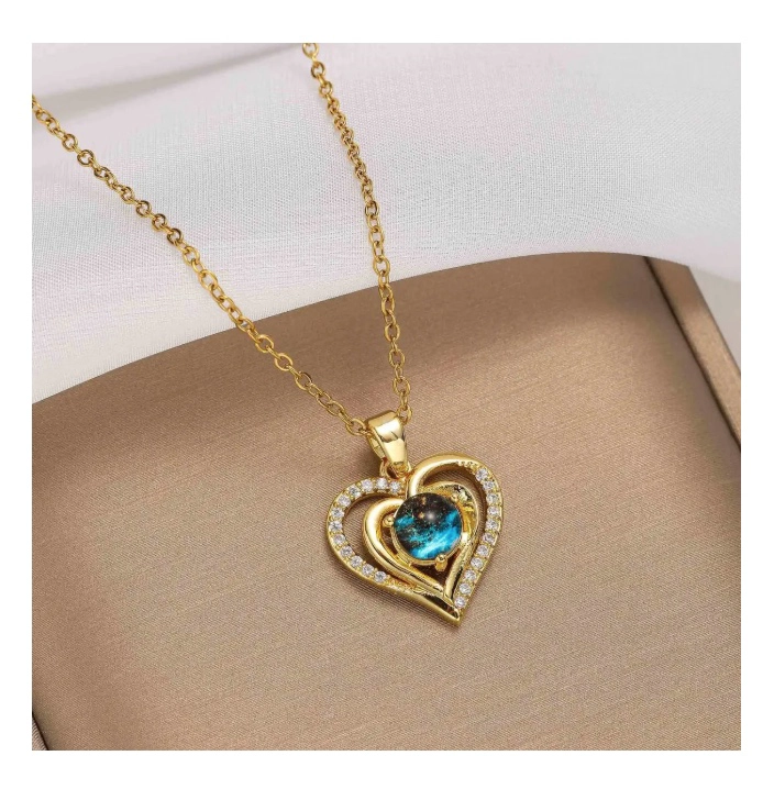 COLLAR CORAZON GALAXIA GALVANIZADO - 3